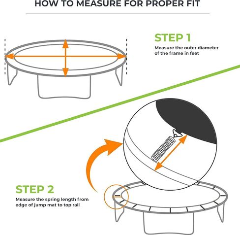 Pure Fun Trampoline Frame Pad Spring Cover Replacement, Universal 5.5"- 7" Springs in Saudi Arabia