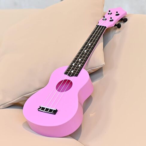 LIEKE Kids Ukulele 21 بوصة سوبرانو أوكلل، آلة موسيقية، لعبة القيثارة هدية للفتيات والأطفال المبتدئين مع حقيبة (وردي) in Kuwait