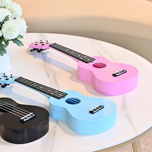 LIEKE Kids Ukulele 21 بوصة سوبرانو أوكلل، آلة موسيقية، لعبة القيثارة هدية للفتيات والأطفال المبتدئين مع حقيبة (وردي) in Kuwait