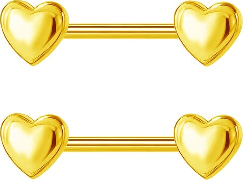 14G حلقات حلمة القلب البسيطة 316L من الفولاذ المقاوم للصدأ nipplerings حلقات لسان القلب الحديد مجوهرات الجسم الثقب للنساء in Saudi Arabia