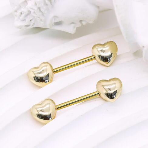 14G حلقات حلمة القلب البسيطة 316L من الفولاذ المقاوم للصدأ nipplerings حلقات لسان القلب الحديد مجوهرات الجسم الثقب للنساء in Saudi Arabia