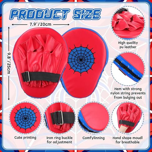Boxing Gloves and Punching Mitts Set 4oz Gloves Boxing Pads Kids Youth Sparring Gear Training Equipment for Taekwondo Kick Karate Muay Thai MMA Martial Art in Kuwait