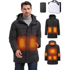 Heated Jackets for Men, Mens Heated Jacket with Battery Pack included, 8 Heat Zones, Heat Coat for Winter Outdoor in Saudi Arabia