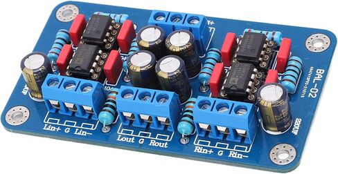 Balanced to Unbalanced Preamplifier Board SSM2141 86x49mm DC 12-15V - Mic Preamp for Amplifier Retrofit with Low Distortion Noise Rejection for Audio DIY in Saudi Arabia
