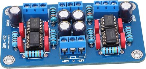 Balanced to Unbalanced Preamplifier Board SSM2141 86x49mm DC 12-15V - Mic Preamp for Amplifier Retrofit with Low Distortion Noise Rejection for Audio DIY in Saudi Arabia