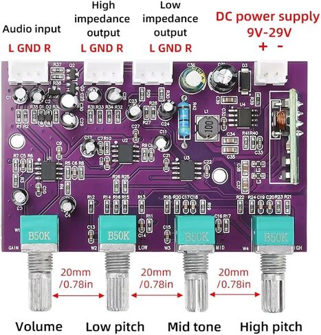 Eujgoov Three TINE5532 Chips Mute On Off Circuit Reverse Polarity Protection for Sound Equipment Connections Preamplifier Volume Control Board in Saudi Arabia