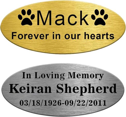 Custom Engraved Brass Name Plate,Personalized Memorial Plaque for Pet Urn Box,Shadow Box,Picture Frame Label,Military Flag Display Case,with Adhesive Backing or Screws,1x3"-Acrylic in Saudi Arabia