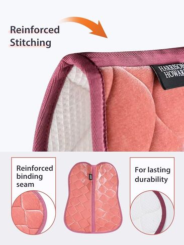 Harrison Howard Half Pad for English Saddle, Soft Breathable Velvet Horse Saddle Pad Non-Slip Cushioning for Horseback in Saudi Arabia