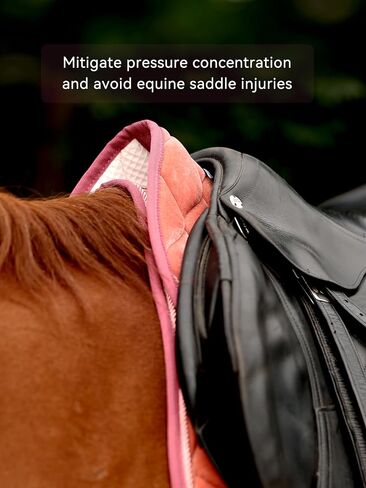 Harrison Howard Half Pad for English Saddle, Soft Breathable Velvet Horse Saddle Pad Non-Slip Cushioning for Horseback in Saudi Arabia