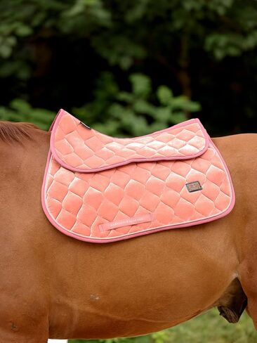 Harrison Howard Half Pad for English Saddle, Soft Breathable Velvet Horse Saddle Pad Non-Slip Cushioning for Horseback in Saudi Arabia
