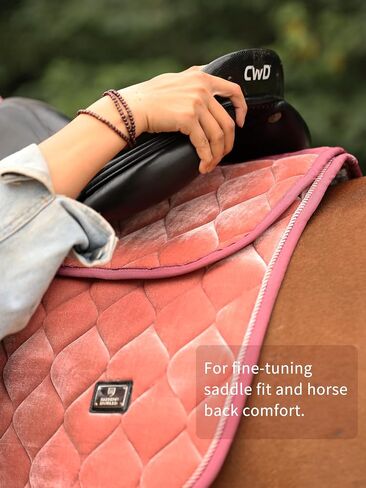 Harrison Howard Half Pad for English Saddle, Soft Breathable Velvet Horse Saddle Pad Non-Slip Cushioning for Horseback in Saudi Arabia