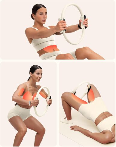 BetterMe Pilates Starter Kit – Adjustable Weight Bands, Toning Ring & Pilates Loop Bands – Beginner Pilates Kit for Women – Complete Home Workout Pilates Equipment Set in Kuwait