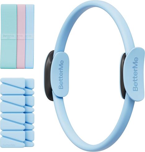 BetterMe Pilates Starter Kit – Adjustable Weight Bands, Toning Ring & Pilates Loop Bands – Beginner Pilates Kit for Women – Complete Home Workout Pilates Equipment Set in Kuwait