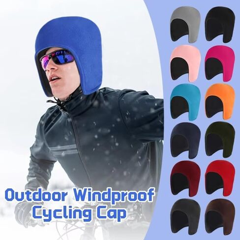 Winter Thermal Double-Layer Fleece Sleeping Cap with Ear Flaps - Soft Warm Hat for Camping,Bedtime, Travel in Saudi Arabia