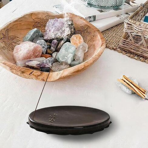 7.1-Inch Marble Incense Holder, Long Incense Holder for Sticks, Large Incense Sticks Holder for Meditation Yoga SPA, Incense Burne for Palo Santo/Sage/Cone/(Grey and White) in Saudi Arabia
