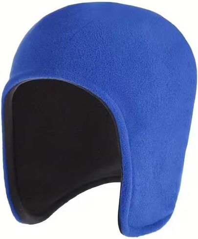 Winter Thermal Double-Layer Fleece Sleeping Cap with Ear Flaps - Soft Warm Hat for Camping,Bedtime, Travel in Saudi Arabia