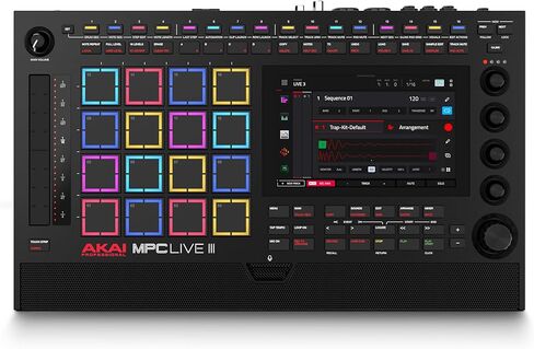 Akai Professional MPC Live III Standalone Portable Music Production Center with MPCe Pads, Sequencer, Touchscreen, Mic, Stereo Monitors, Audio Interface, Wi-Fi, Bluetooth, Battery, Touchstrip in Saudi Arabia