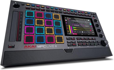 Akai Professional MPC Live III Standalone Portable Music Production Center with MPCe Pads, Sequencer, Touchscreen, Mic, Stereo Monitors, Audio Interface, Wi-Fi, Bluetooth, Battery, Touchstrip in Saudi Arabia