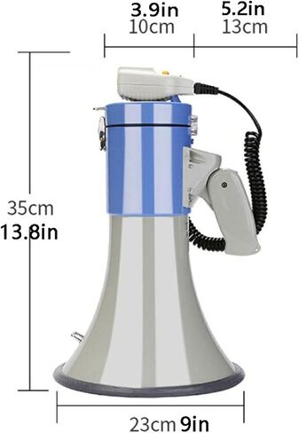 50W Heavy-Duty Portable Megaphone with Recording & Pistol Grip - Clear Sound for Cheerleading, Police & Emergency Response in Saudi Arabia
