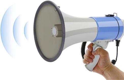 50W Heavy-Duty Portable Megaphone with Recording & Pistol Grip - Clear Sound for Cheerleading, Police & Emergency Response in Saudi Arabia