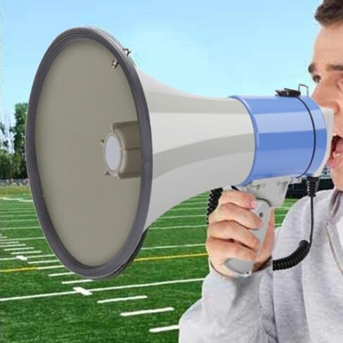 50W Heavy-Duty Portable Megaphone with Recording & Pistol Grip - Clear Sound for Cheerleading, Police & Emergency Response in Saudi Arabia