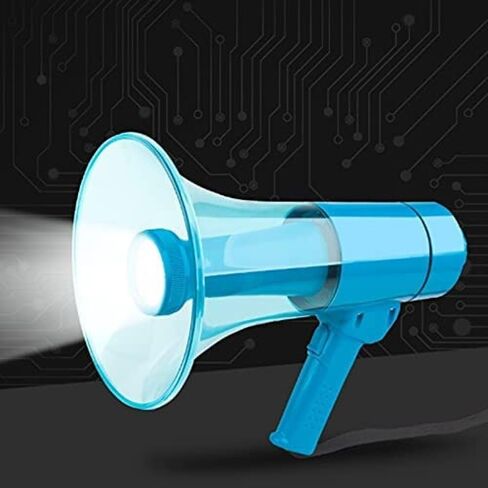 مكبر صوت محمول عالي الصوت مع صوت وصفارة إنذار وإضاءة LED - صوت واضح لعشاق التشجيع والمدربين والأحداث الخارجية in Saudi Arabia