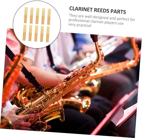 10pcs Bass Clarinet Reeds Saxophone Reeds Musical Instrument Accessories Pack Easy to Use in Saudi Arabia