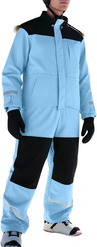 Snow Suits For Women Men Waterproof One Piece Reflective Adults Snowsuit Winter Warm Outdoor Snowboarding Ski Suits in Kuwait