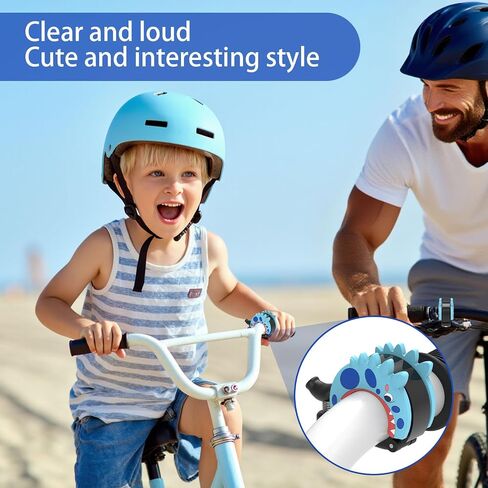 Bike Bell for Kids Dinosaur,110dB Loud, Fits 22.2-25.4mm Handlebars, Mountain/Road Bike & Scooter Safety for Boys Girls in Saudi Arabia