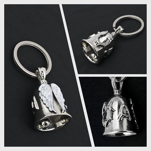 Guardian Angel Motorcycle Bell, Gremlin Bell Keychain for Good Luck & Safe Ride, Biker Accessories Gift for Men Women in Saudi Arabia