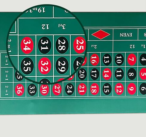 Relaxdays Roulette مقاس 60 × 120 سم، بساط البوكر مع بكرة تخزين، طبقة سفلية مطاطية غير قابلة للانزلاق، لألعاب الكازينو، بوليستر، 60x120 سم in Saudi Arabia