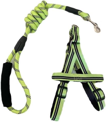 Durable, wear-Resistant, Cute, Non rotting, Thick, Glossy, Portable Outdoor, a Set of Dog Chains and Collars, Dog Specific Supplies (Green Suitable for 10-20 pounds) in Saudi Arabia