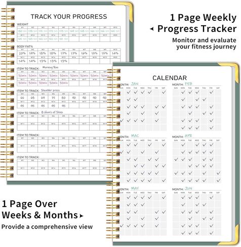 Fitness Workout Journal for Women & Men, A5(5.7" x 8.2") Workout Log Book Planner for Track Gym ＆ Home Workouts, Track Progress, Achieve Your Wellness Goals - Black in Saudi Arabia