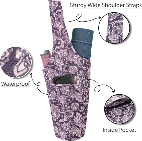 Yoga Mat Bag Yoga Tote Bag with Large Pocket and Zipper Pocket Yoga Mat Bag Carrier Fit Most Size Mats and All You Stuff in Saudi Arabia