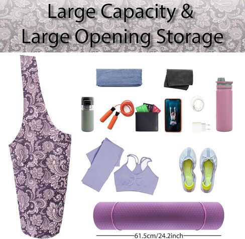 Yoga Mat Bag Yoga Tote Bag with Large Pocket and Zipper Pocket Yoga Mat Bag Carrier Fit Most Size Mats and All You Stuff in Saudi Arabia