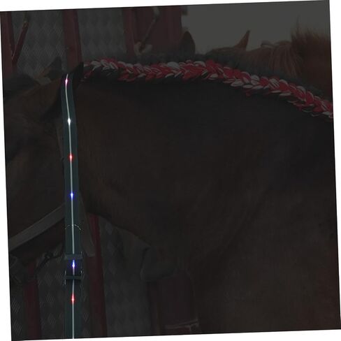 POPETPOP Flashing Horse Breastplate Waterproof LED Pulling Rope Sturdy Horse Accessory for Training and Riding Rechargeable and Luminous Design Random Style in Saudi Arabia