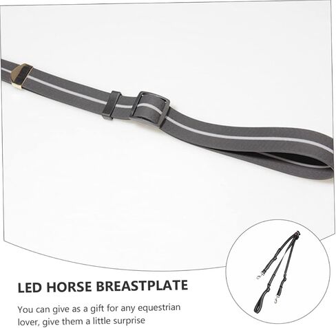 POPETPOP Flashing Horse Breastplate Waterproof LED Pulling Rope Sturdy Horse Accessory for Training and Riding Rechargeable and Luminous Design Random Style in Saudi Arabia