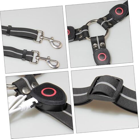 POPETPOP Flashing Horse Breastplate Waterproof LED Pulling Rope Sturdy Horse Accessory for Training and Riding Rechargeable and Luminous Design Random Style in Saudi Arabia