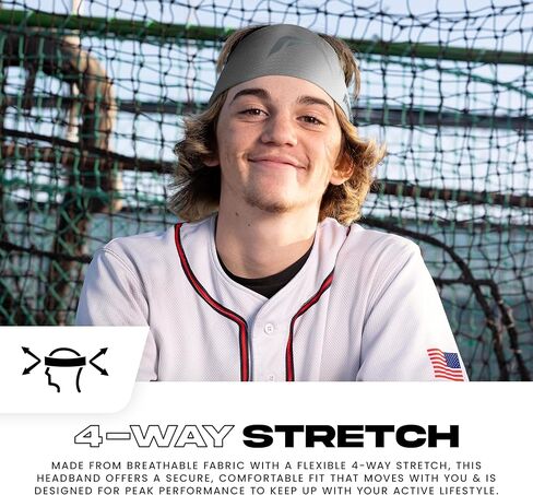 Franklin Sports Baseball + عصابة رأس الكرة اللينة - تمرين البالغين + عصابات رياضية للرجال + نساء - عرق الفتل للتشغيل + التمرين - حجم واحد يناسب أكثر in Kuwait