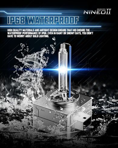 NINEO D3S HID Bulbs, 35W High/Low Beam 10000K Dark Blue Fit for 66340 42403 42302 Replacement, Pack of 2 in Saudi Arabia