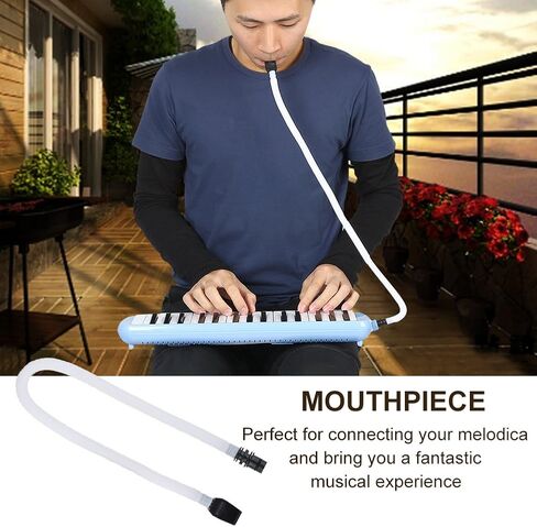 Melodica Tube 22.4inch Flexible Plastic Melodica Tube with Mouthpiece Education Instrument for Beginner in Saudi Arabia