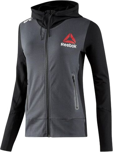 Reebok AZ9093 Women's UFC FK Champ Walkout Hood, Black/Gravel - M in Saudi Arabia