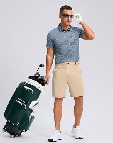 G Gradual Men's Casual Shorts 7"/ 9" Lightweight 4 Pockets Stretch Quick-Dry Summer Shorts for Golf Work Hiking Trips (7", Light Khaki, L) in Saudi Arabia