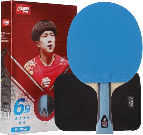 مجداف DHS Ping Pong - مضرب تنس طاولة احترافي ومتقدم مع مطاط عالي السرعة وعالي الدوران، شفرة مجمعة مسبقًا جاهزة للعب للبطولات والتدريب in Kuwait