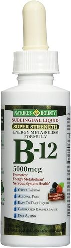 Nature's Bounty B-12 5000 MCG Siledual Liquid Energy Health 2 Oz (حزمة 4) in Saudi Arabia