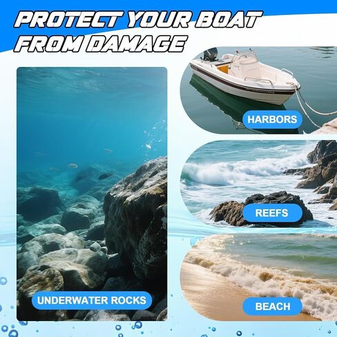 PSLER Keel Guard for Fiberglass Boat 5＂ Self-Adhesive Keel Protector to Withstand Rocks, Slopes,6FT Length,Fit Under 18 FT Boat in Saudi Arabia