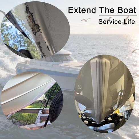 PSLER Keel Guard for Fiberglass Boat 5＂ Self-Adhesive Keel Protector to Withstand Rocks, Slopes,6FT Length,Fit Under 18 FT Boat in Saudi Arabia