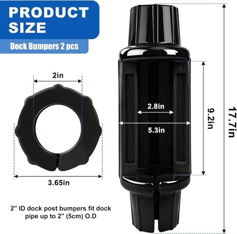 Slide-On Post Dock Fender Bumper, Boat Dock Bumpers Fenders Slip-Over Dock Leg Pipes Pole and Mounting Brackets, Vertical Protection in Saudi Arabia