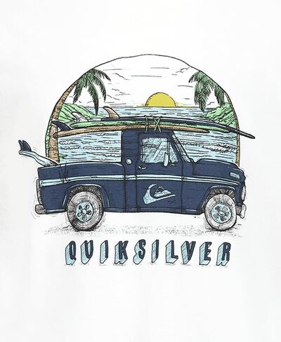 تي شيرت Quiksilver للأولاد بأكمام قصيرة وطباعة الشاشة، ناعم ومريح، مقاس عادي in Saudi Arabia