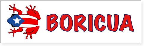 CafePress Puerto Rico PR Coqui Sticker (Bumper) 10"x3" Rectangle Vinyl Bumper Sticker Car Decal in Saudi Arabia